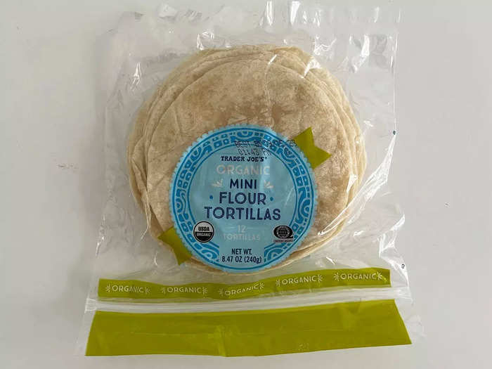 The mini flour tortillas taste like home.