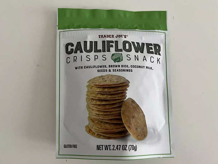 The cauliflower crisps snack makes eating vegetables more delicious.