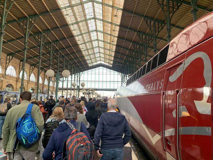 I started my journey at Gare du Nord in Paris.