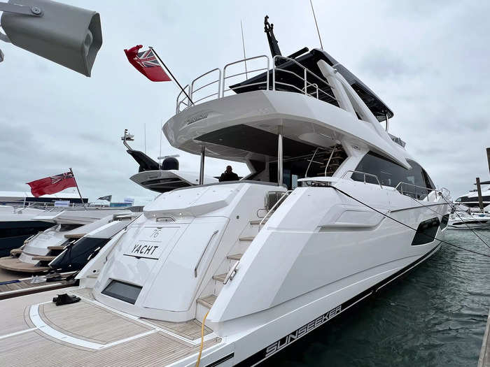 One of the highlights of the Southampton International Boat Show was a Sunseeker 76 yacht worth $4.7 million.