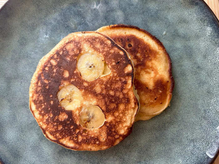 It took a few minutes to cook each pancake.