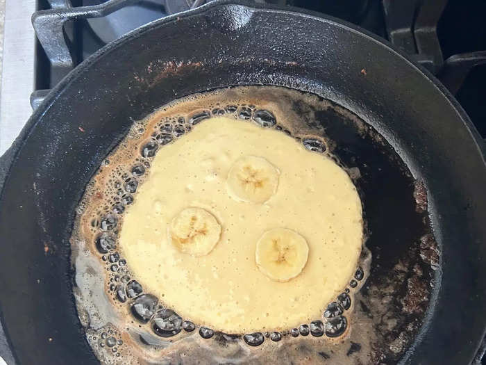 After the first round, I decided to make one pancake at a time instead.