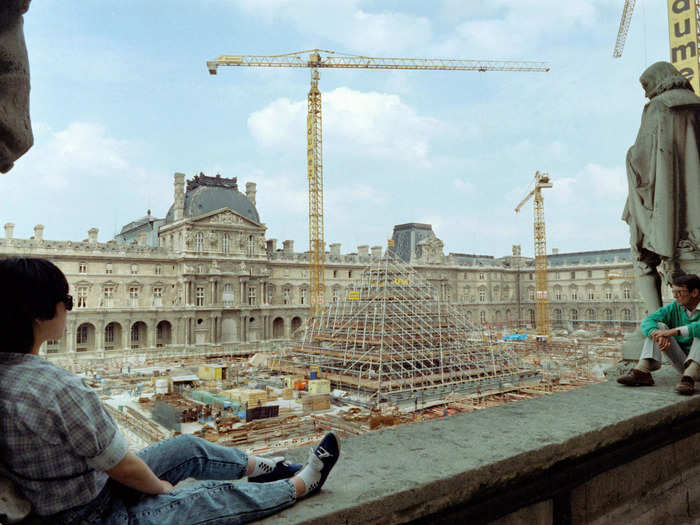 In 1988, I.M. Pei was hired to renovate the Louvre and installed his controversial glass pyramid.