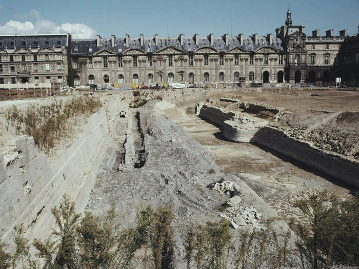 The Louvre was first constructed in the 12th century by Phillip II as a fortress to defend the western edge of Paris.