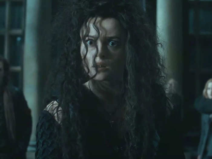 She was Bellatrix Lestrange in "Harry Potter and the Deathly Hallows – Part 1" (2010).