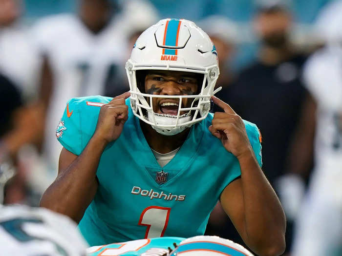 Much like in college, Tagovailoa began his Dolphins career on the bench before earning the starting job mid-season.