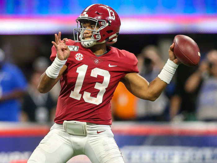 Tagovailoa began his Alabama tenure on the bench, then earned the starting QB spot over a future NFL starter.