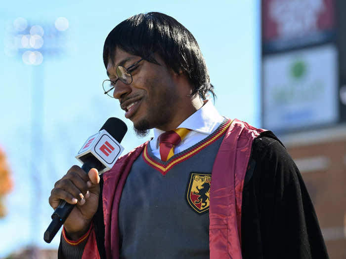 Robert Griffin III took a magical approach to Halloween this year and dressed as Harry Potter.