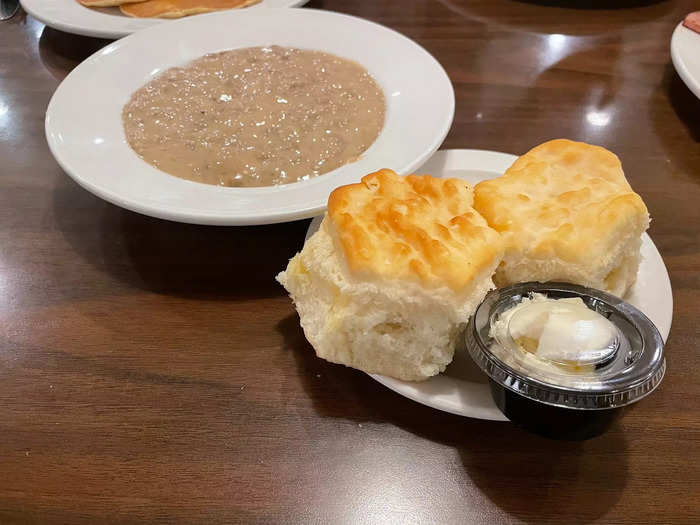 The biscuits and gravy offered a larger portion with lots of flavor.