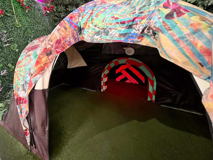 There were a few incognito entrances, like the crawl space inside the camping tent.