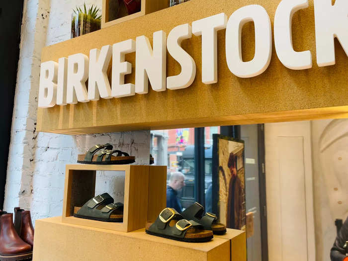 The store also used materials like cork and wool as a nod to the materials in its shoes