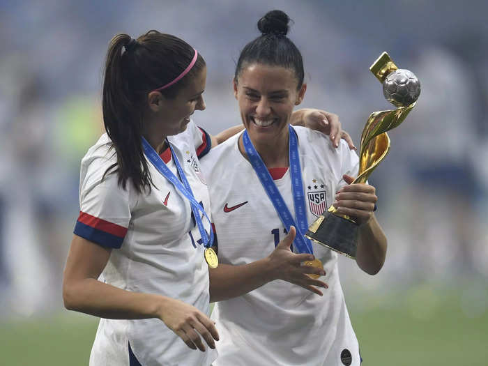 2019: Krieger hoisted her second World Cup.