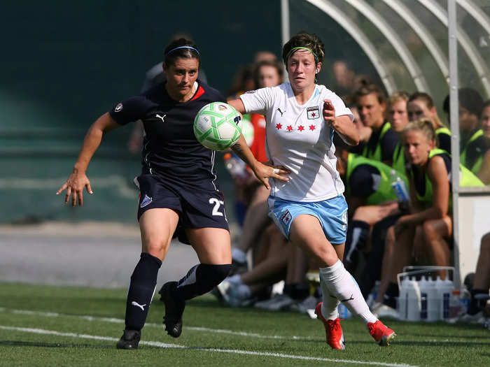 2009: Krieger played on loan for the Washington Freedom of the newly formed Women