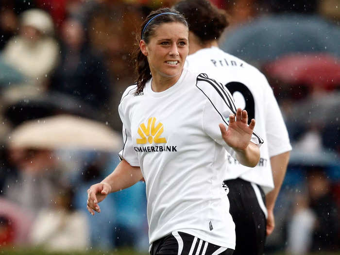 2007: Krieger headed off to Germany to compete in the Bundesliga with FFC Frankfurt.