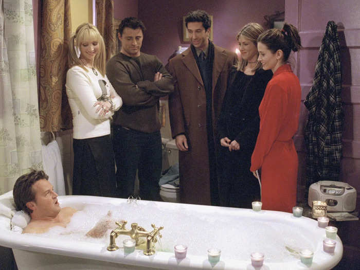 When Chandler embraces bubble baths on season eight.