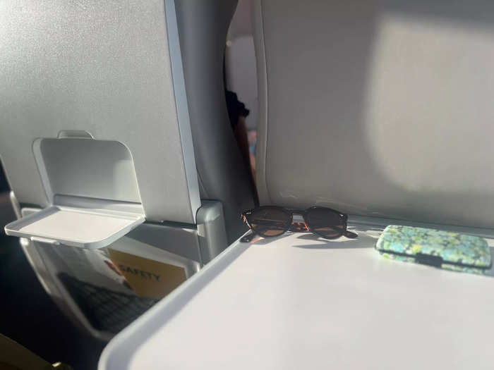 The tray table even has a tinier one built in.