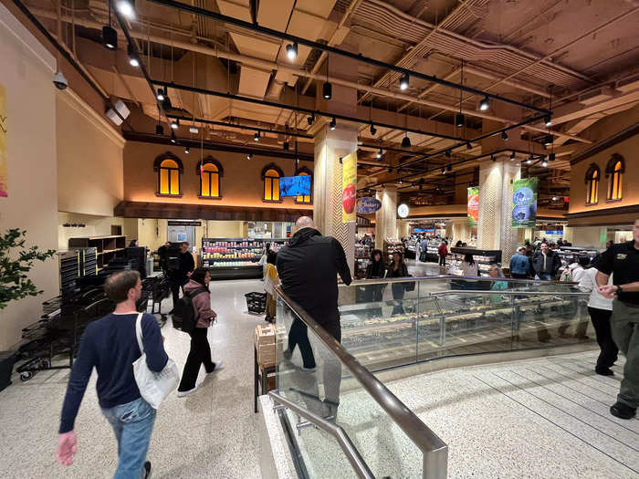 It spans 82,000 square feet and features two levels of groceries and takeout counters — much larger than any Trader Joe