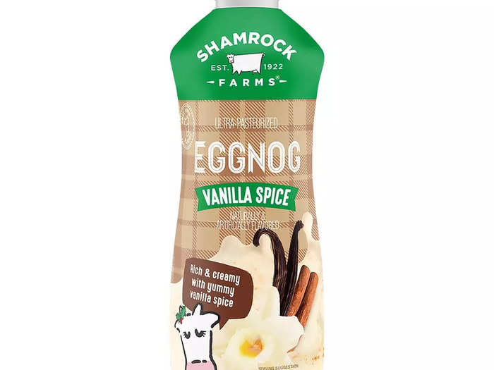 Sip on Shamrock Farms vanilla-spice eggnog all season long.