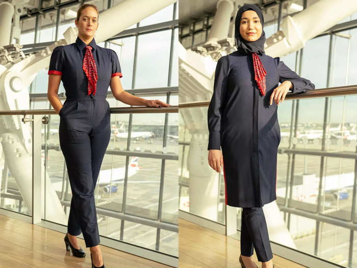 British Airways unveiled new uniforms this year, including options like a jumpsuit for women as well as a hijab and tunic.