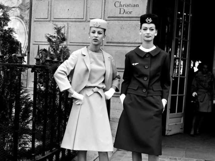 In the 1960s, French designer Marc Bohan of Christian Dior created couture flight-attendant uniforms for Air France.