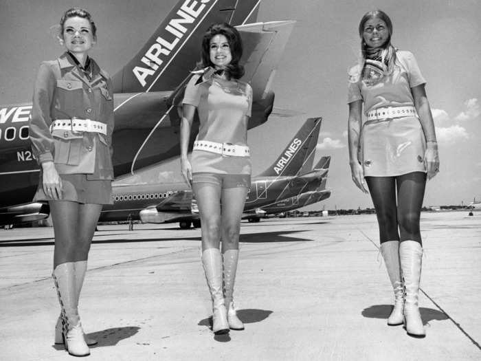 Southwest Airlines had trendy mod-style uniforms in the late 