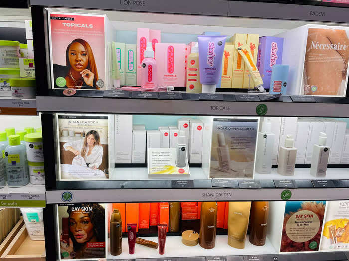 There was a section that highlighted up-and-coming skincare brands