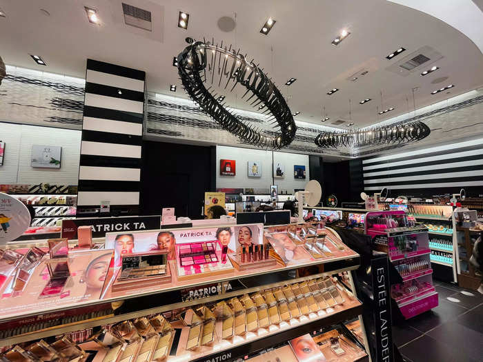 The store carried celebrity brands like Patrick Ta and Haus Labs by Lady Gaga