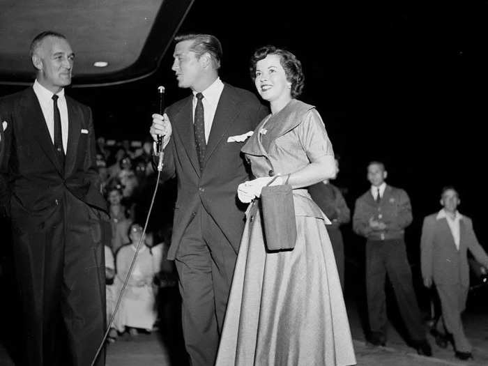 Shirley Temple attended the television premiere of "Jack Rourke" in Los Angeles on September 16, 1953.