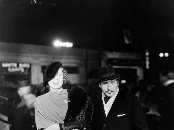 Also in 1933, actress Marlene Dietrich stepped out with director Josef von Sternberg at a Hollywood red-carpet event.