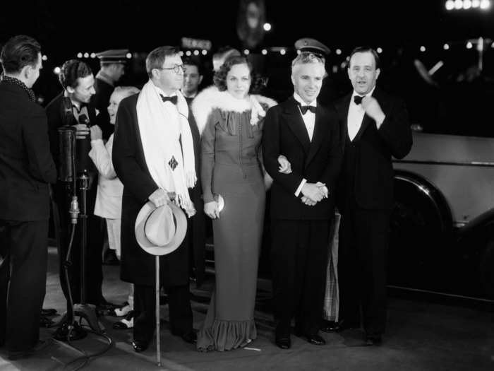 Later in 1933, Charlie Chaplin was spotted among other stars at the premiere of "The Bowery."