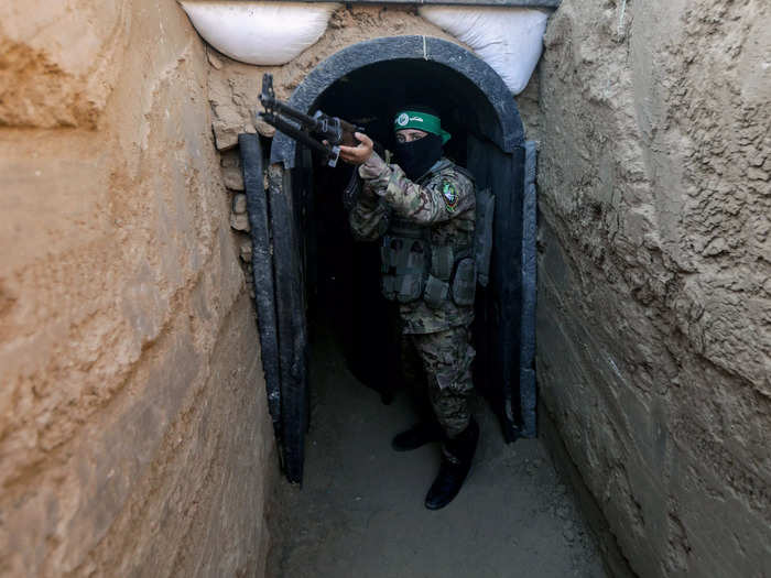 Hamas militants are currently using a network of tunnels in their conflict with Israel. 