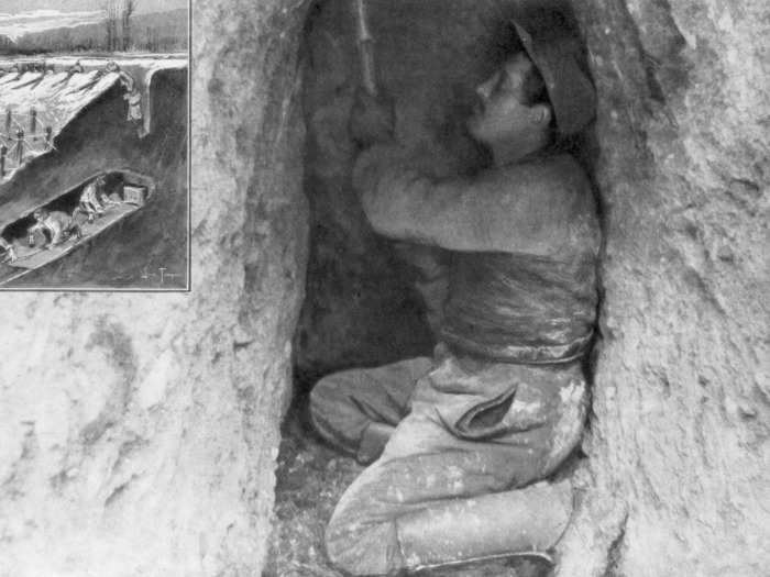 At the Battle of the Somme in 1916, French sappers built 22 tunnels in 18 months underneath German trenches.