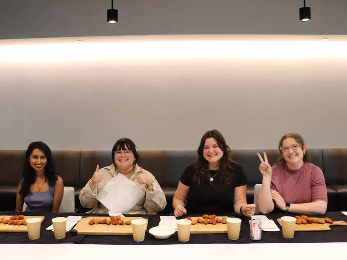 I, Olivia Singh, and three of my teammates —Libby Torres, Callie Ahlgrim, and Palmer Haasch — decided to test our spice tolerance by taking on the "Hot Ones" challenge.