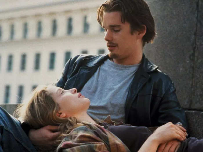 "Before Sunrise" is a romantic film about two young strangers who meet on a train.