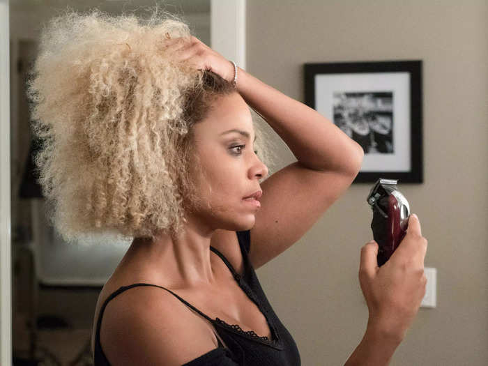 A woman with a seemingly perfect life breaks up with her boyfriend in the 2018 film "Nappily Ever After"