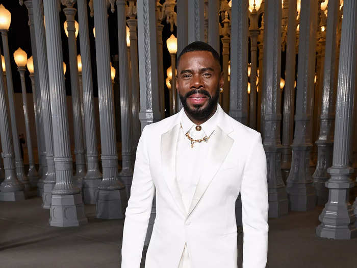 Colman Domingo opted for a sleek, all-white suit.