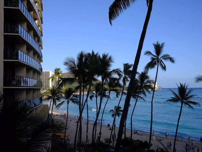 Our balcony had a great view of Honolulu.