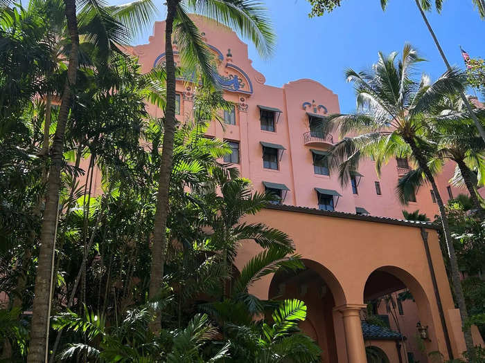 The Royal Hawaiian was one of the first hotels in downtown Honolulu and sits adjacent to Waikiki Beach.