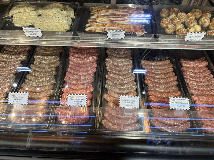 Piggly Wiggly sells many Midwestern delicacies like cheese curds and kringle pastries, not to mention an abundance of bratwurst in the deli section.