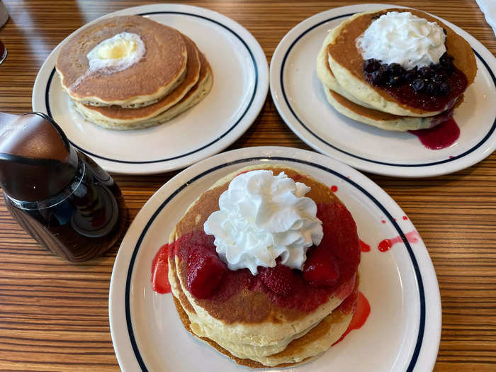 I got more pancakes in my order at IHOP than I did at Cracker Barrel.