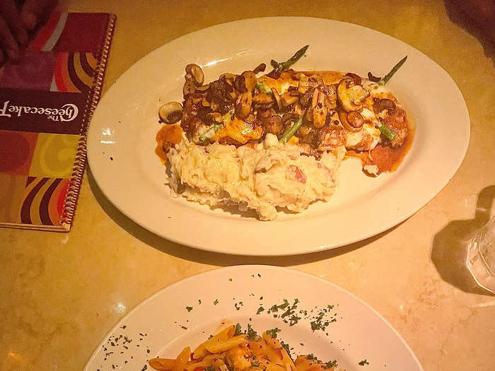 For entrées, Xavier ordered the Chicken Madeira for $25.95, and I ordered the Spicy Chicken Chipotle Pasta for $23.50. 