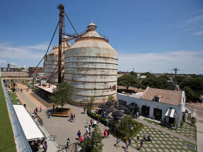 The Silos is a massive shopping center in downtown Waco.