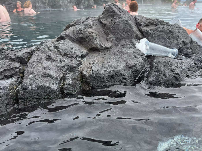 Like at the Blue Lagoon, I noticed some discarded cups.