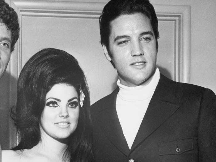 Priscilla was left with a swollen black eye and bruises on her arms after a pillow fight with Elvis.