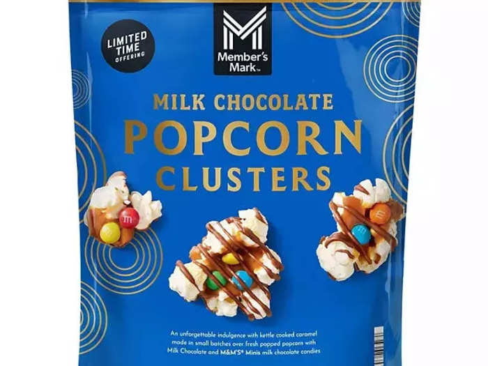 Turn on a movie and grab the Member’s Mark milk-chocolate popcorn clusters.