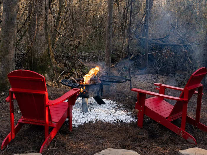 A hot meal also requires guests to get hands-on and start a fire, which Rachel admits isn