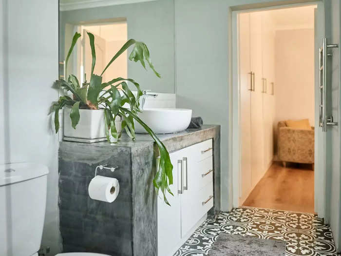 Sage green is a bathroom blunder.