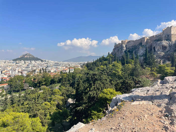 Areopagus Hill provided stunning views for free.