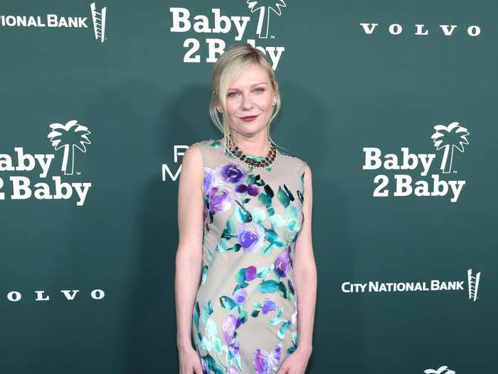 Kirsten Dunst brought floral flair to the Baby2Baby Gala.