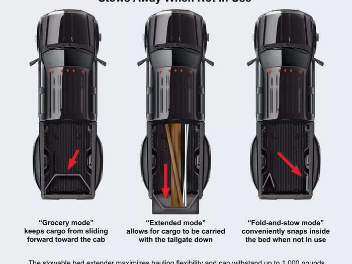 The F-Series Super Duty was equipped with a bed extender in the 2008 model year.